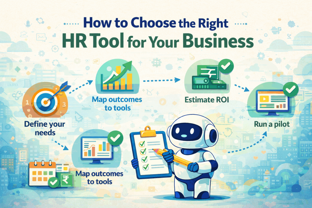 How to choose the right HR tool for your business based on needs assessment, ROI estimation, outcomes and pilot testing
