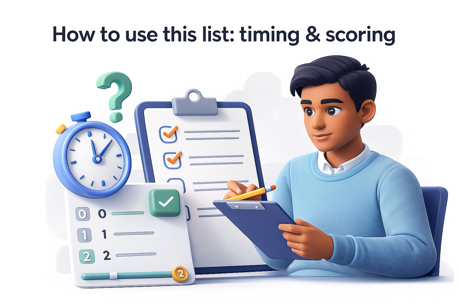 Guide explaining how to use screening interview questions list with timing and scoring for recruiters