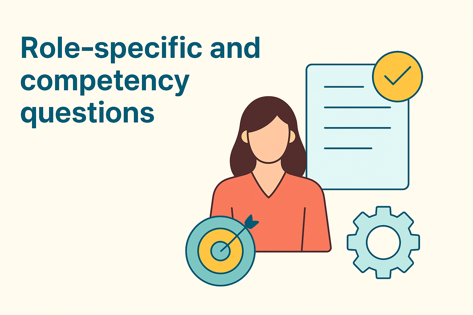 Role-specific and competency-based interview questions focused on required skills and job performance