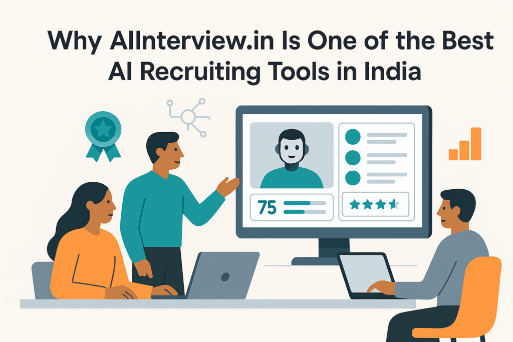 HR professionals using ai interview dashboards on laptops and large screens, showcasing ai usage in business, interviewer ai, ai mock interview automation, and faster ai interview practice workflows.