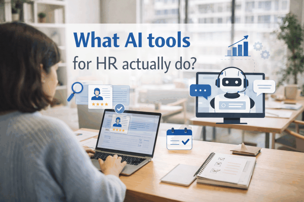 AI tools for HR automating sourcing, screening, interviewing, and talent engagement