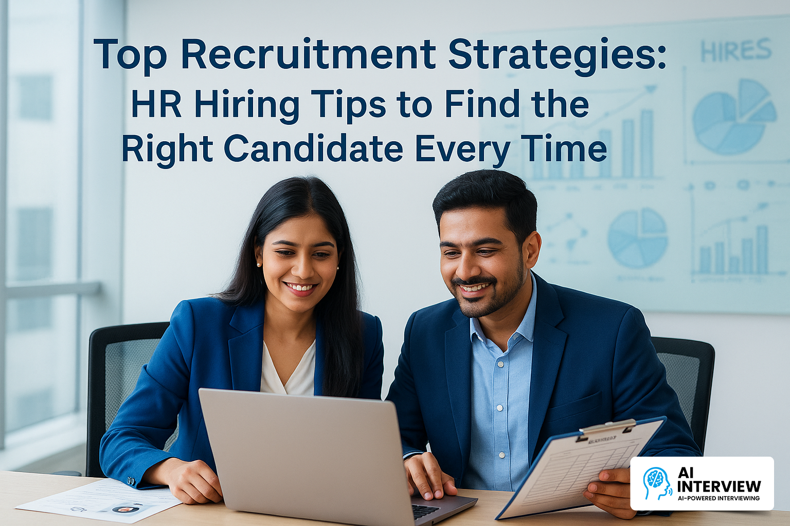 HR professionals evaluating candidate profiles and interview scorecards while discussing recruitment strategies in a modern Indian office.